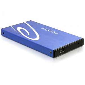 Delock 2.5" HDD IDE Behuizing Blauw