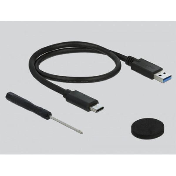 DeLOCK 2.5″ SATA HDD/SSD 6Gbp behuizing met USB C kabel - Zwart