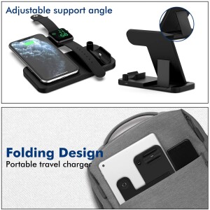 4 in 1 draadloze oplader voor iPhone, Apple Watch, AirPods en Apple pencil