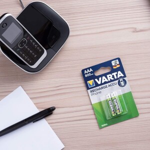 2x AA oplaadbare batterijen voor telefoon