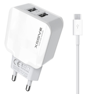 Xssive A2202 Duo USB oplader met Micro-USB Kabel – 2.1a