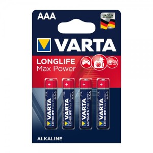 4x VARTA Longlife Max power AAA Batterij