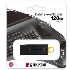 Kingston Data Traveler 100 G3 - 128GB USB Stick 3.0 Flash Drive - Zwart