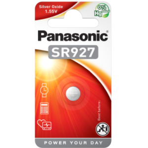 1x Panasonic SR927 knoopcel batterij