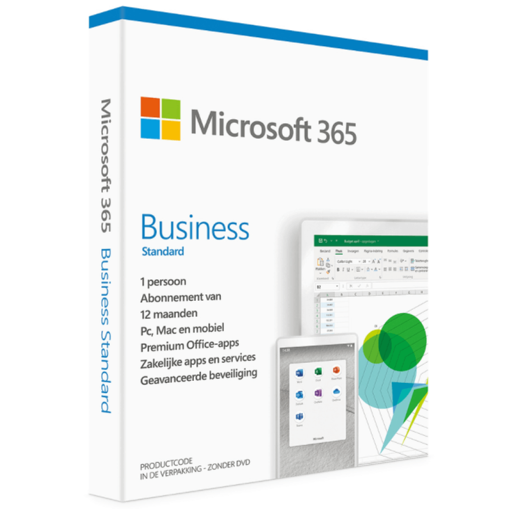 Microsoft Office 365 Business Standard 5PC/MAC 1 jaar de Telefoonboer